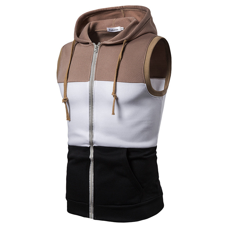 Vesta casual barbatesc cu cravate si gluga