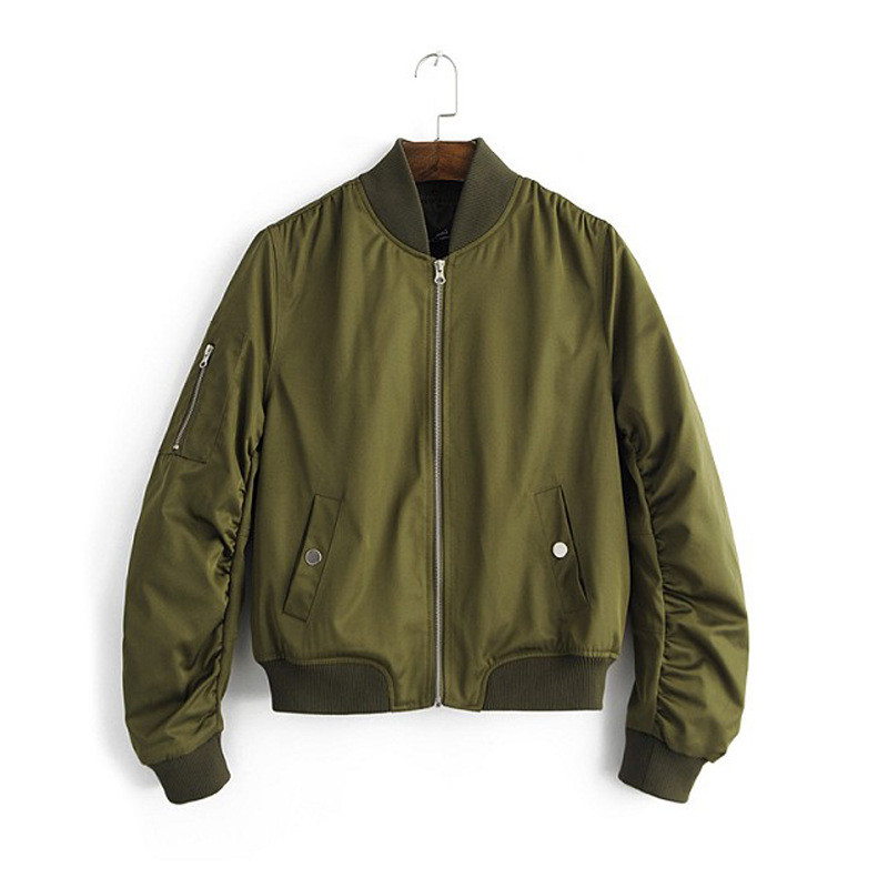 Γυναικείο μπουφάν για το φθινόπωρο με τσέπη και φερμουάρ σε διάφορα χρώματα