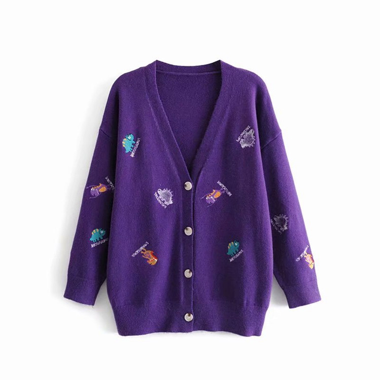 Γυναικεία ζακέτα με κεντήματα - τρία χρώματα