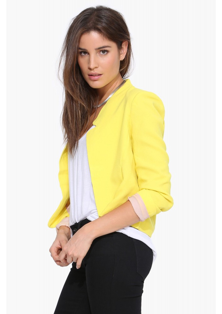 Jachetă de damă modernă cu mâneci lungi în trei culori