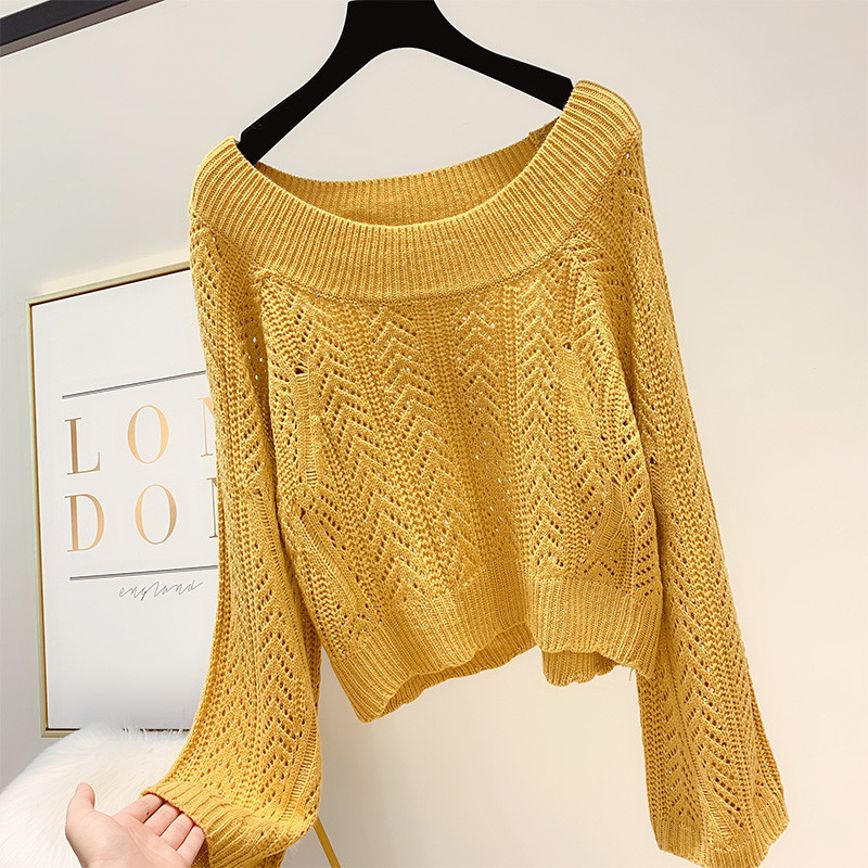 Γυναικέιο πουλόβερ με γυμνούς ώμους σε τέσσερα χρώματα