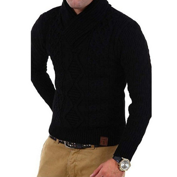 Καθημερινό ανδρικό πουλόβερ με ψηλό γιακά σε τέσσερα χρώματα
