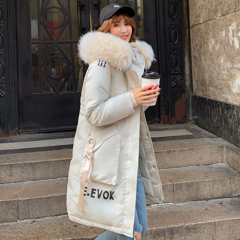 Geaca lunga de dama moderna cu puf si buzunar in mai multe culori