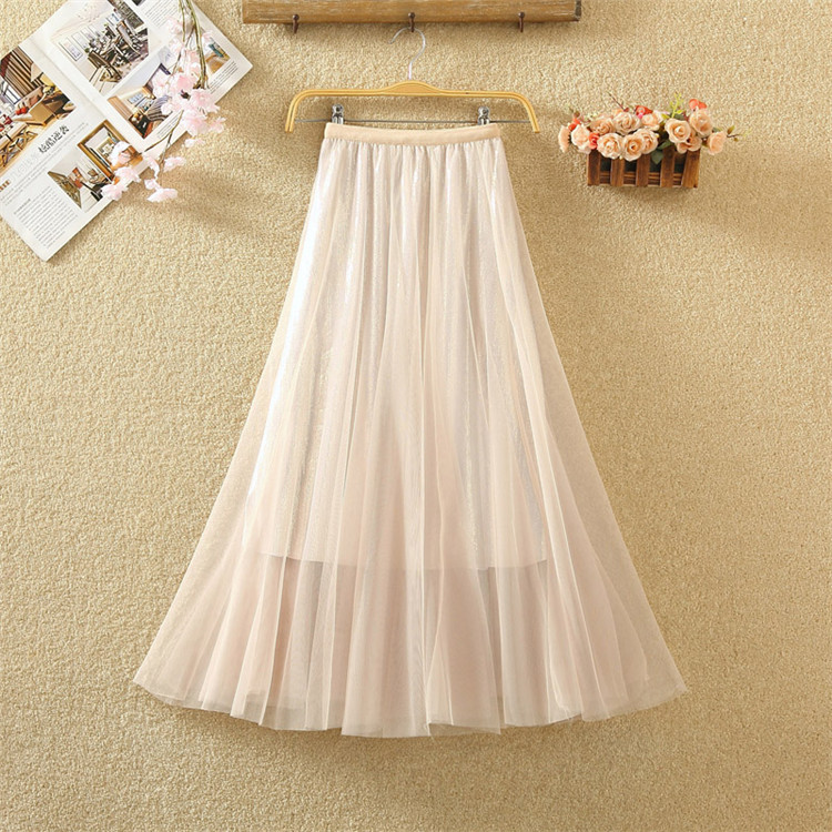 Fusta de dama eleganta in patru culori cu tul