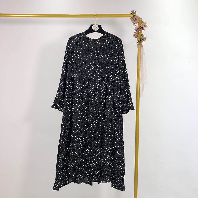 Rochie casual dama alb si negru - model lat