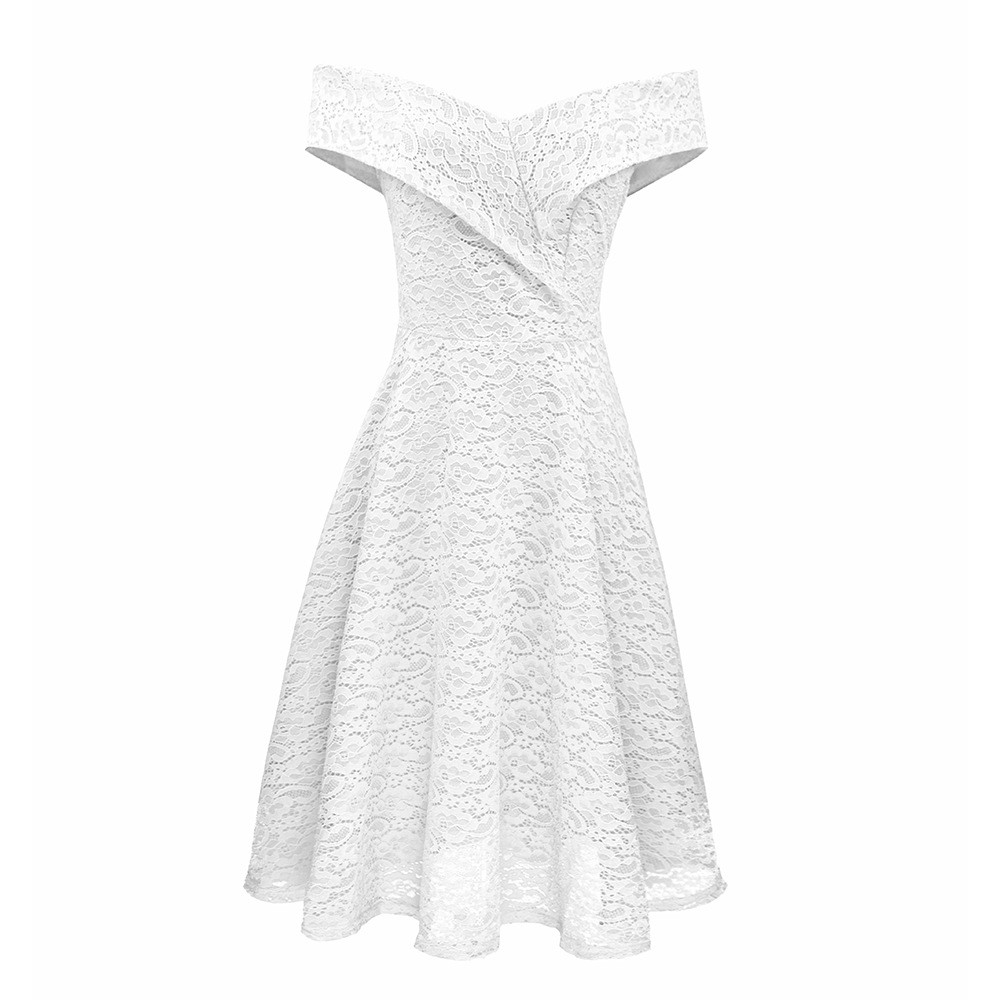 Rochie de dama eleganta cu bretele cazute si dantela in mai multe culori