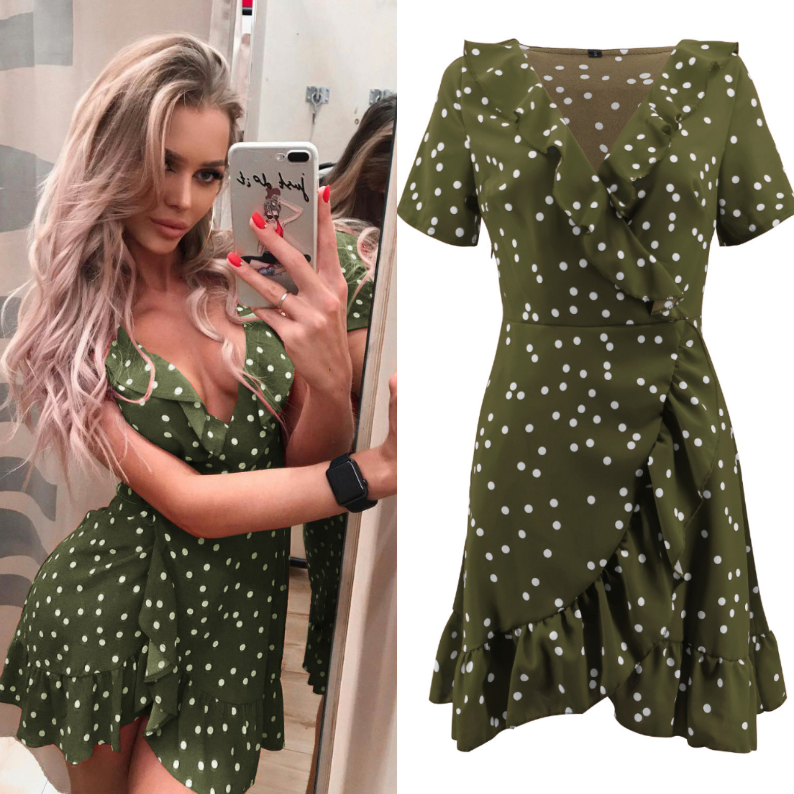 Rochie scurta de dama eleganta cu decolteu adanc in mai multe culori