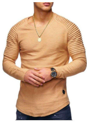 Bluză casual pentru bărbați cu mâneci lungi în cinci culori și imprimeu