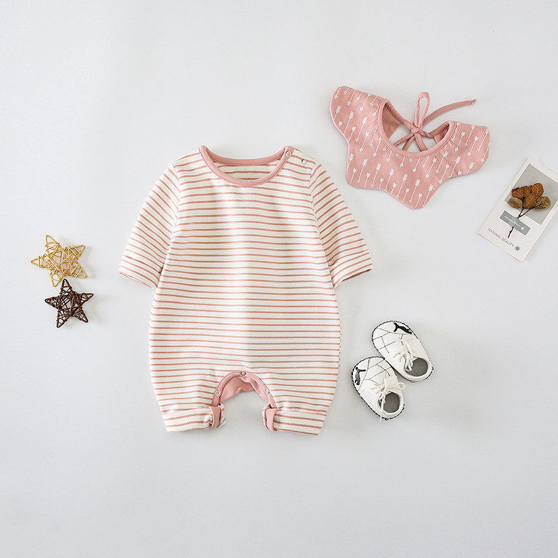 Νέο μοντέλο  βρεφική ολόσωμη φόρμα για κορίτσια με ζώνη O-neck