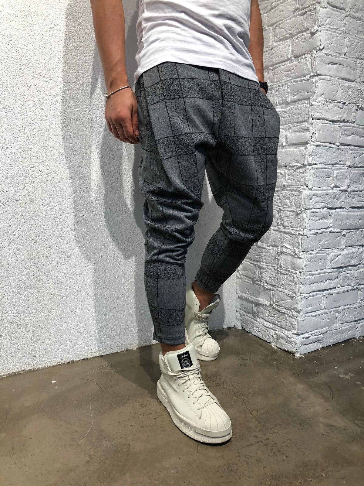 Alkalmi férfi kockás nadrág négy színben