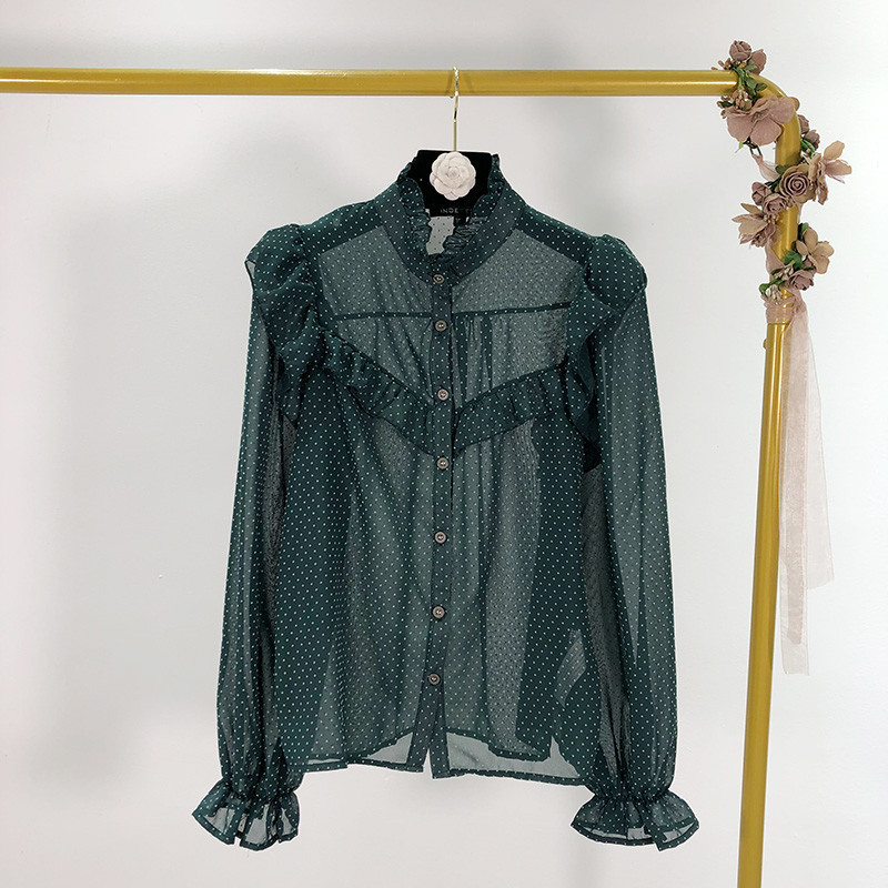 Cămașă de damă elegantă din tul în două culori