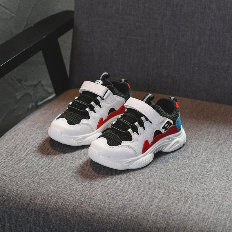 Adidași pentru copii cu bandă și legături potriviti pentru băieți și fete