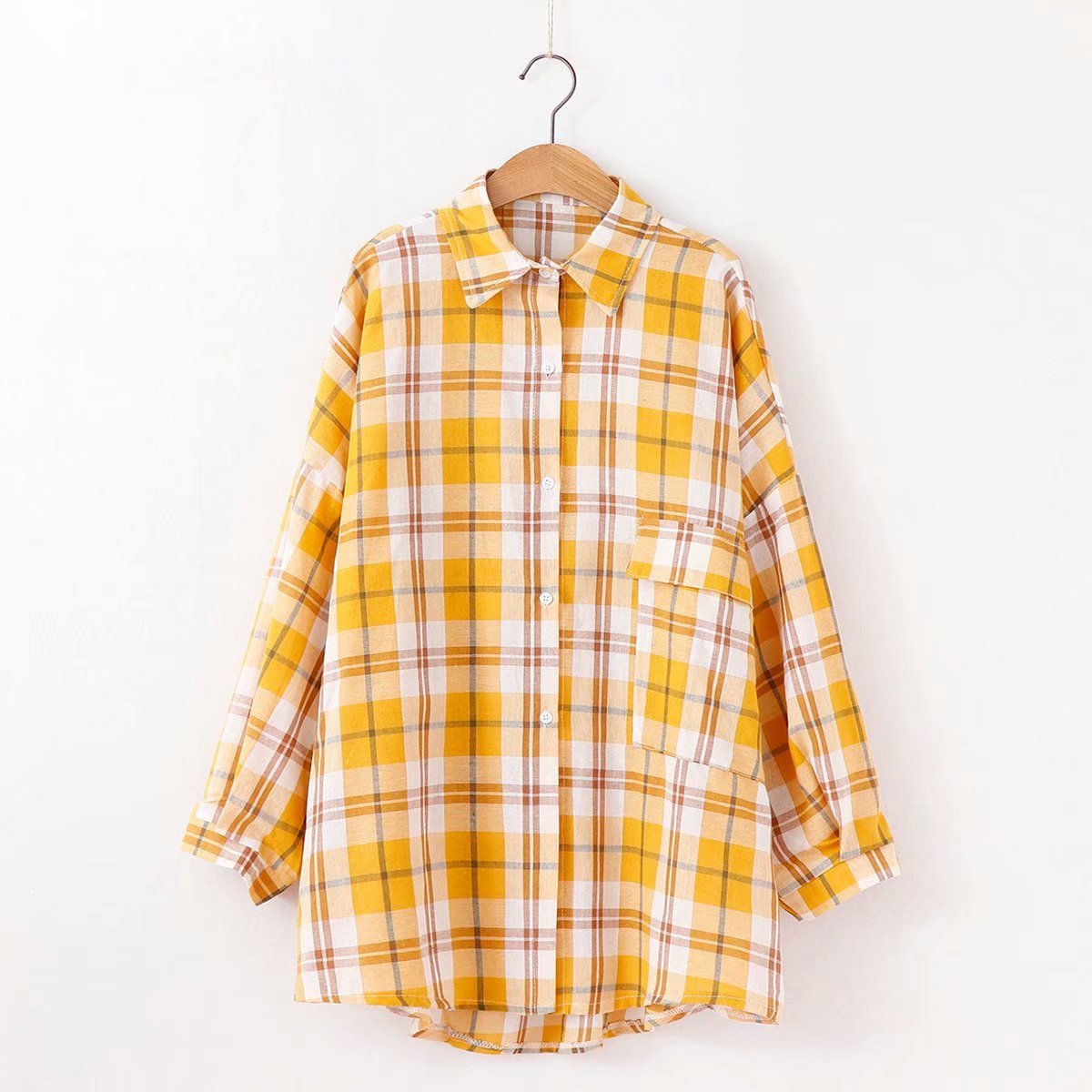 Aktuális női kockás ing gombokkal több színben