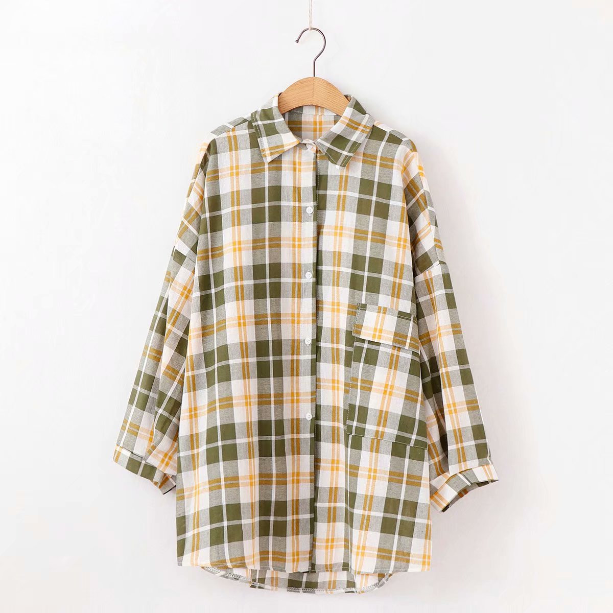 Aktuális női kockás ing gombokkal több színben