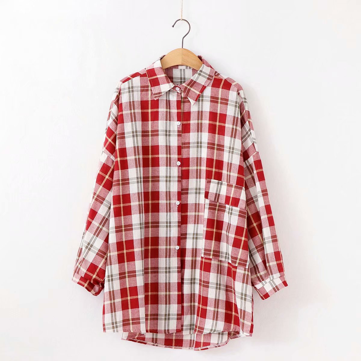 Aktuális női kockás ing gombokkal több színben