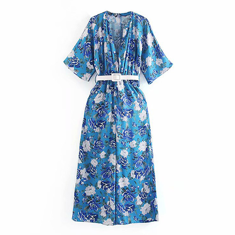 Γυναικείες ολόσωμες  φόρμες με floral και ελαστική μέση