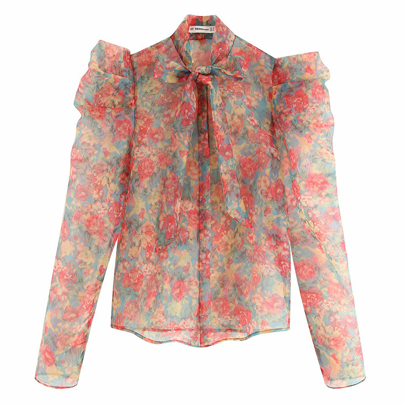 Κομψή γυναικεία μπλούζα με floral μοτίβο