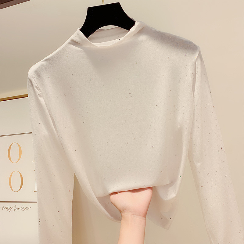 Fényes hatású női blúz négy színben