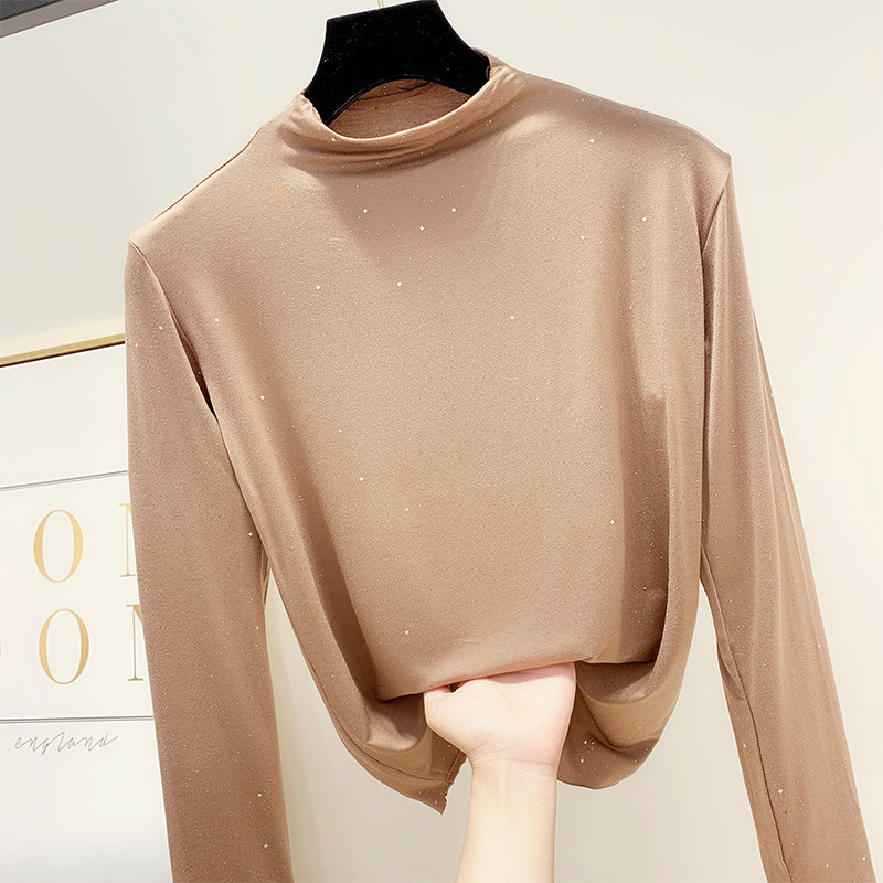 Fényes hatású női blúz négy színben