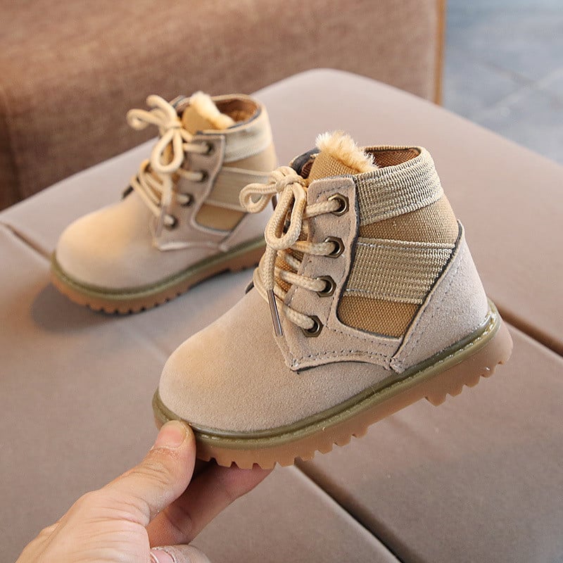 Gyermekcsizma három színű öko velúrból - fiúknak