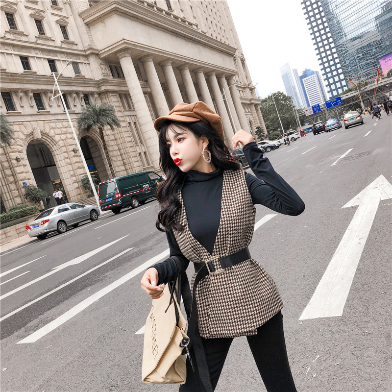 Set vesta si bluza dama cu guler polo