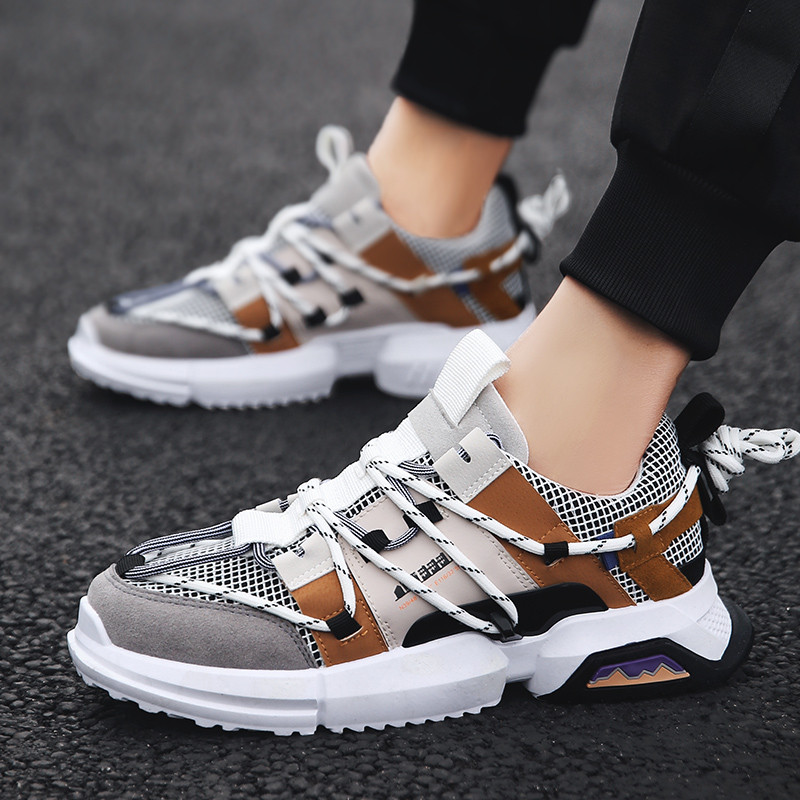 Tenisi casual barbatesti cu model colorat si cravate in mai multe culori