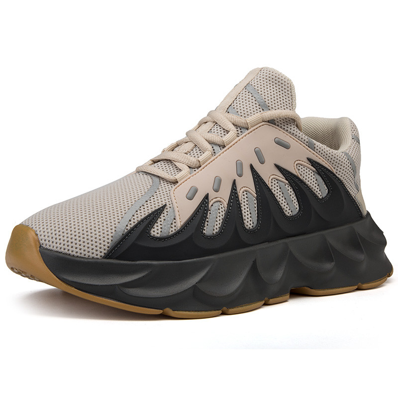 Adidasi moderni pentru barbati cu talpa inalta in patru culori si sireturi