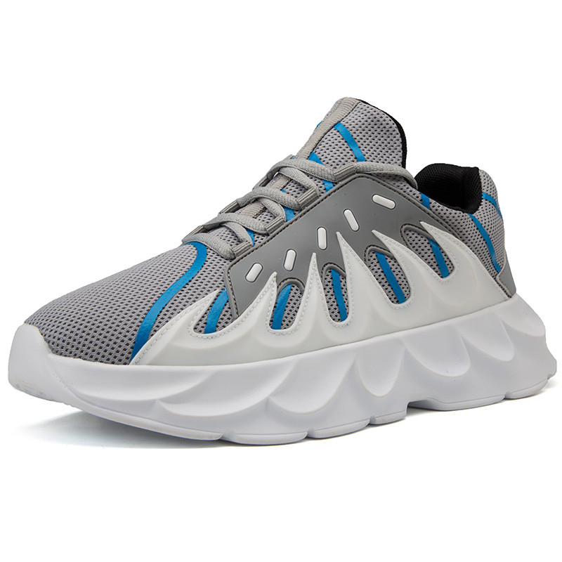 Adidasi moderni pentru barbati cu talpa inalta in patru culori si sireturi