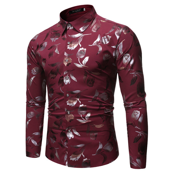 Нов модел модерна мъжка риза с лъскав ефект в няколко цвята