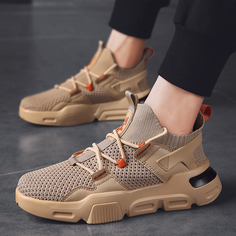 Tenisi casual barbatesti cu sireturi in trei culori si talpa plata