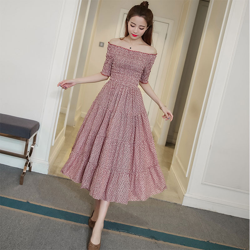 Rochie casual de dama in doua culori cu maneci cazute