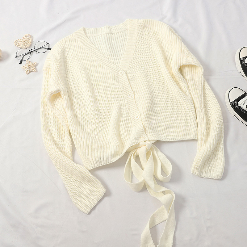 Cardigan casual dama in trei culori cu decolteu in V