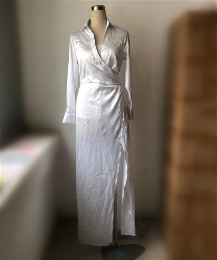 Rochie lungă de damă cu fante în negru, roșu și alb