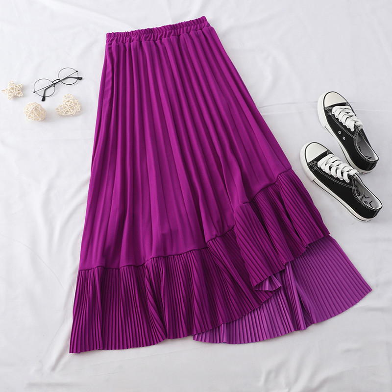 Model fustă plisată de damă croiată în mai multe culori