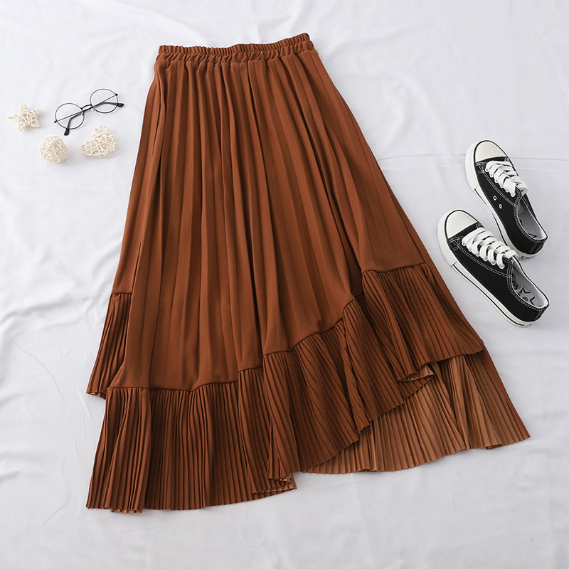 Model fustă plisată de damă croiată în mai multe culori