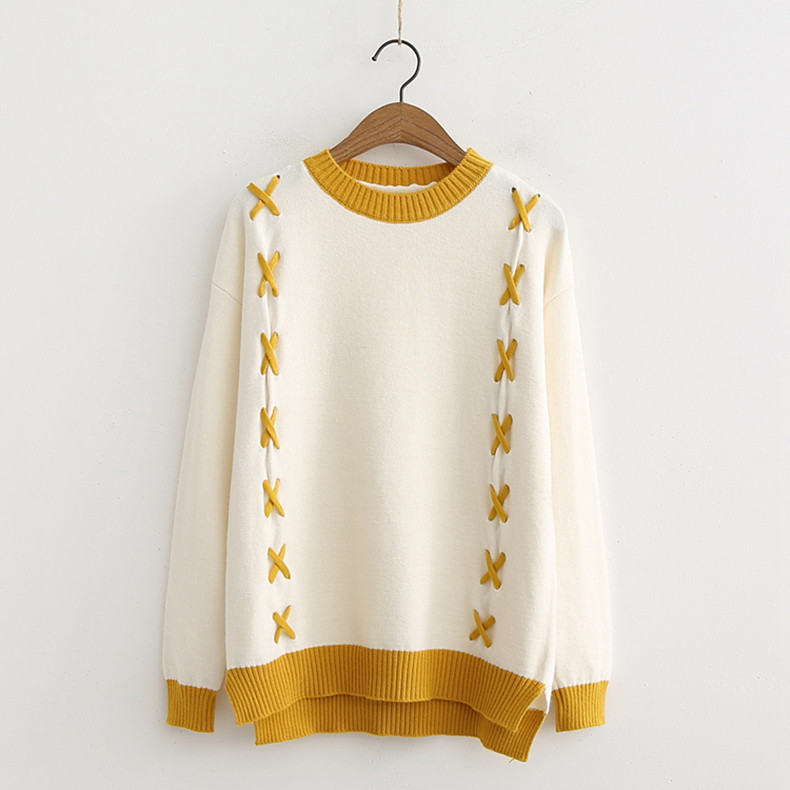 Pulover de dama modern cu decolteu oval in trei culori