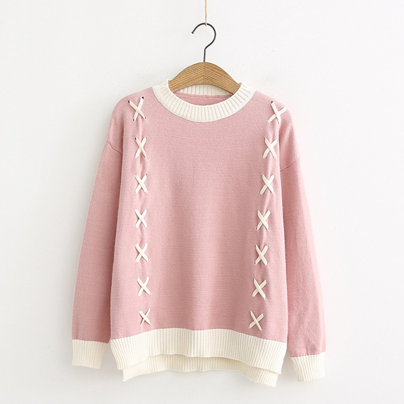 Pulover de dama modern cu decolteu oval in trei culori