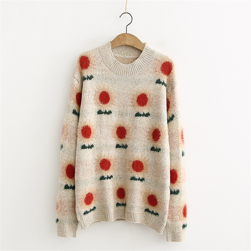 Νέο μοντέλο γυναικείου πουλόβερ με ευρύ μοντέλο O-neck