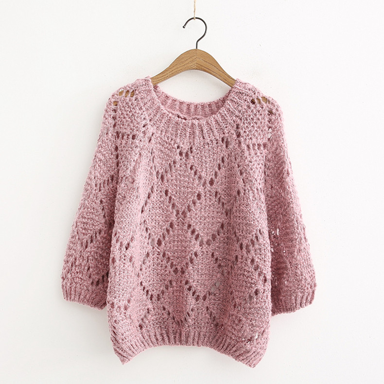 Pulover de dama modern model nou in alb, roz si rosu