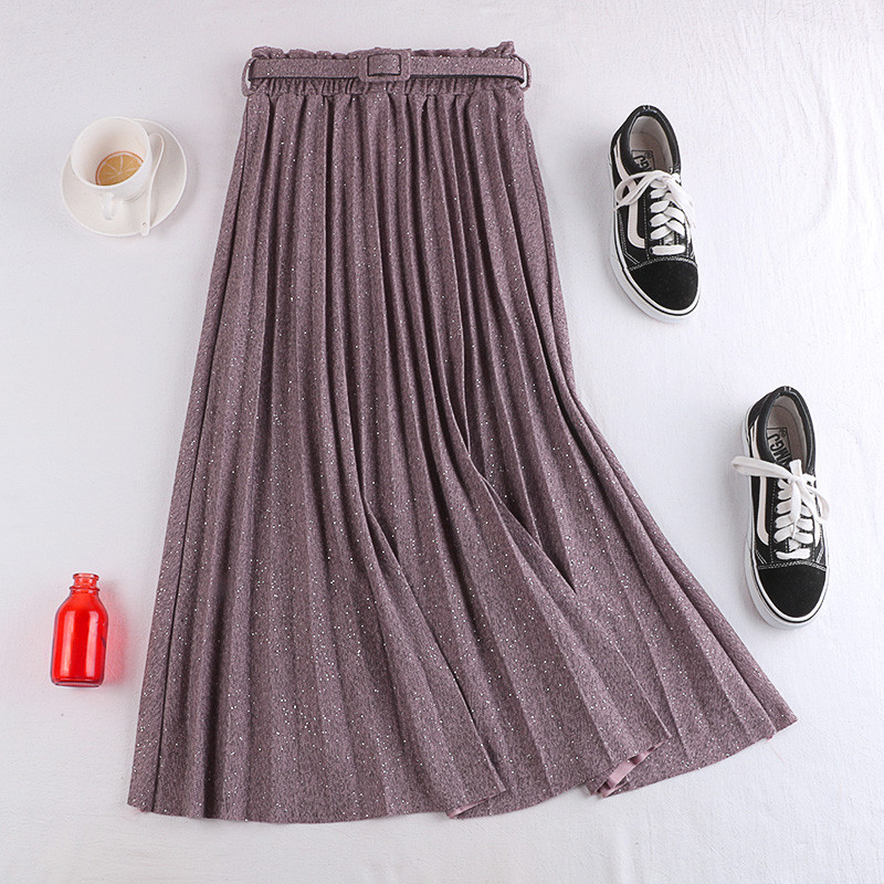 Fusta de dama moderna cu efect stralucitor in mai multe culori