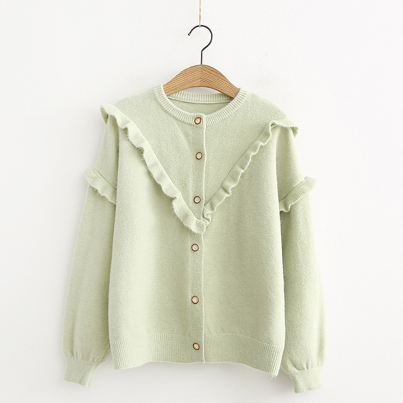 Vesta de dama actuala cu nasturi in verde si roz