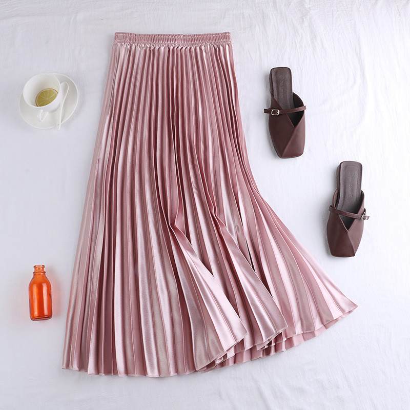 Fusta lunga de dama cu talie inalta in mai multe culori