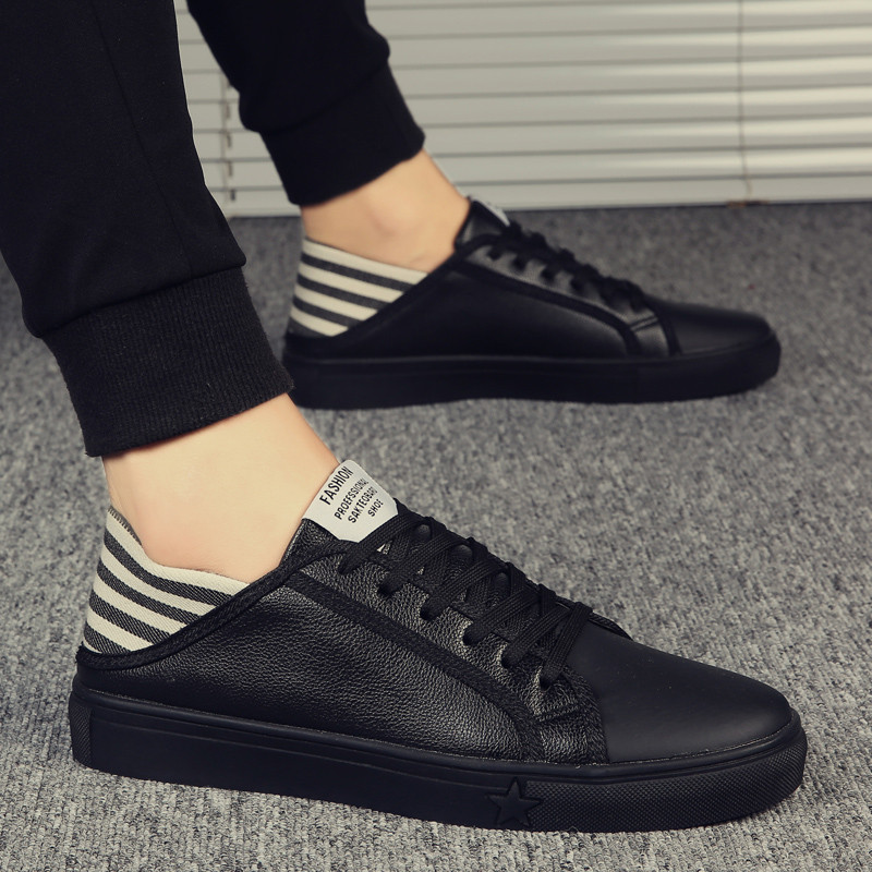 Adidași moderni casual cu șireturi și talpă plată în bej și negru