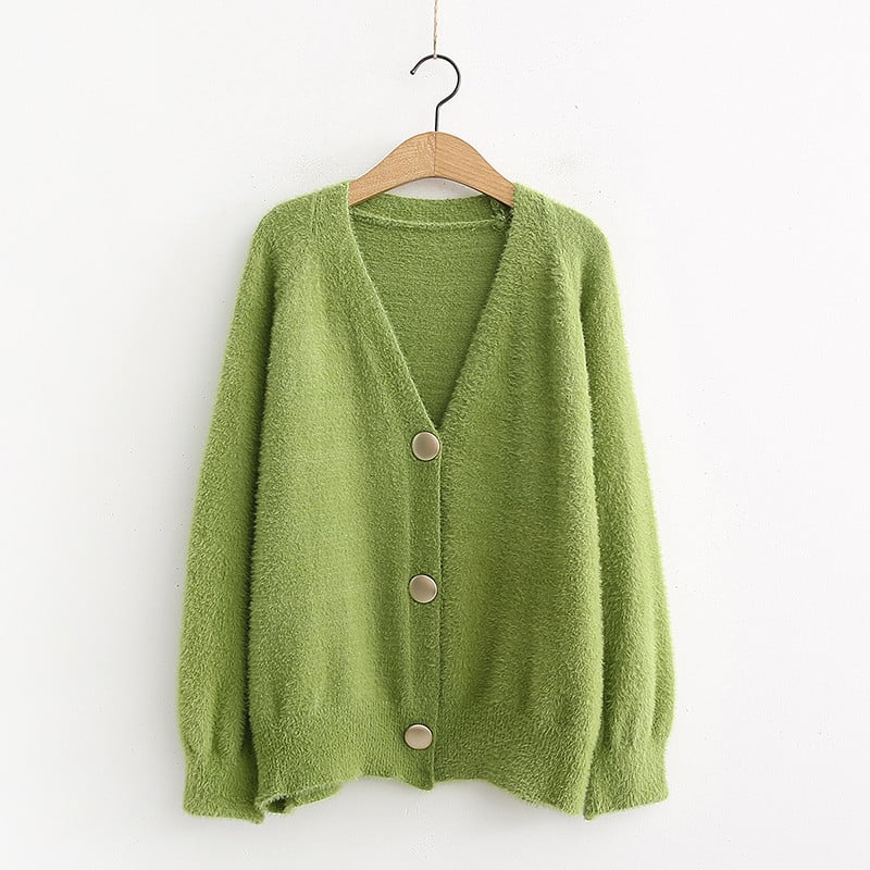 Vesta de dama moderna cu nasturi si decolteu spitz in trei culori