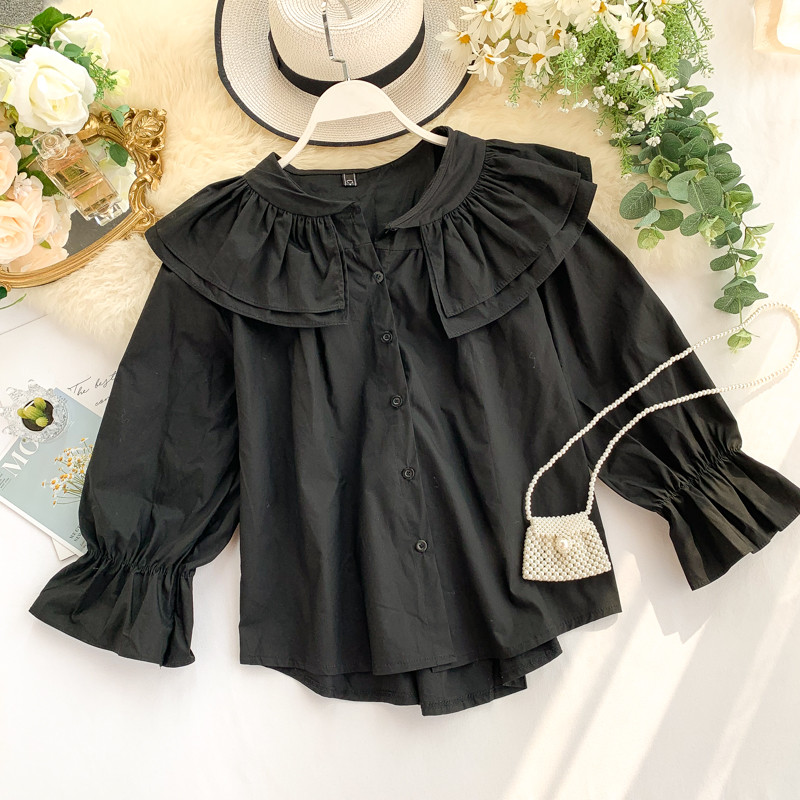 Cămașă casual de damă cu nasturi model asimetric în trei culori