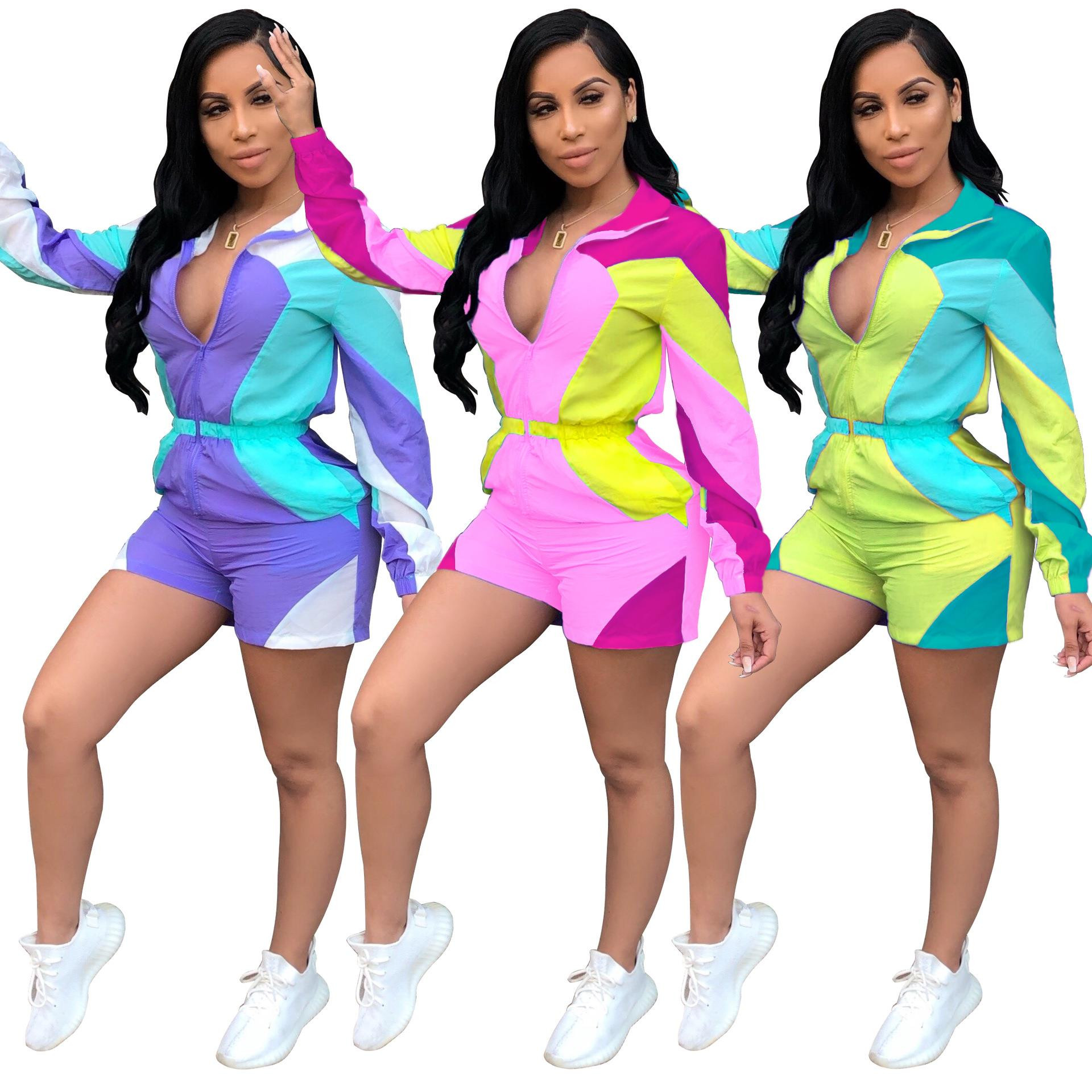 Μοντέρνες γυναικείες ολόσωμες φόρμες σε τρία χρώματα με μακριά μανίκια