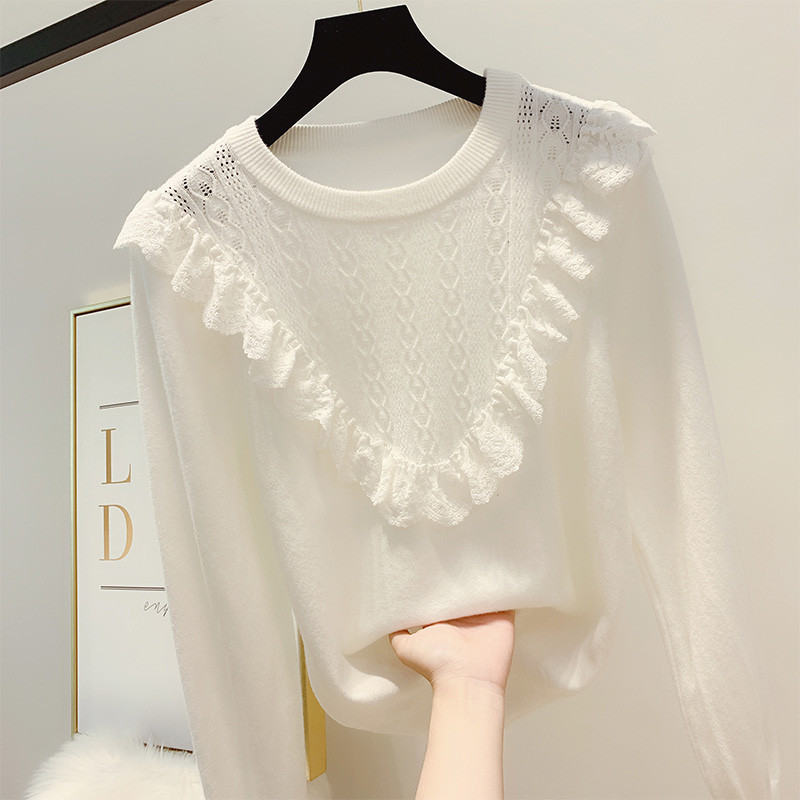 Pulover de dama modern cu decolteu O in mai multe culori