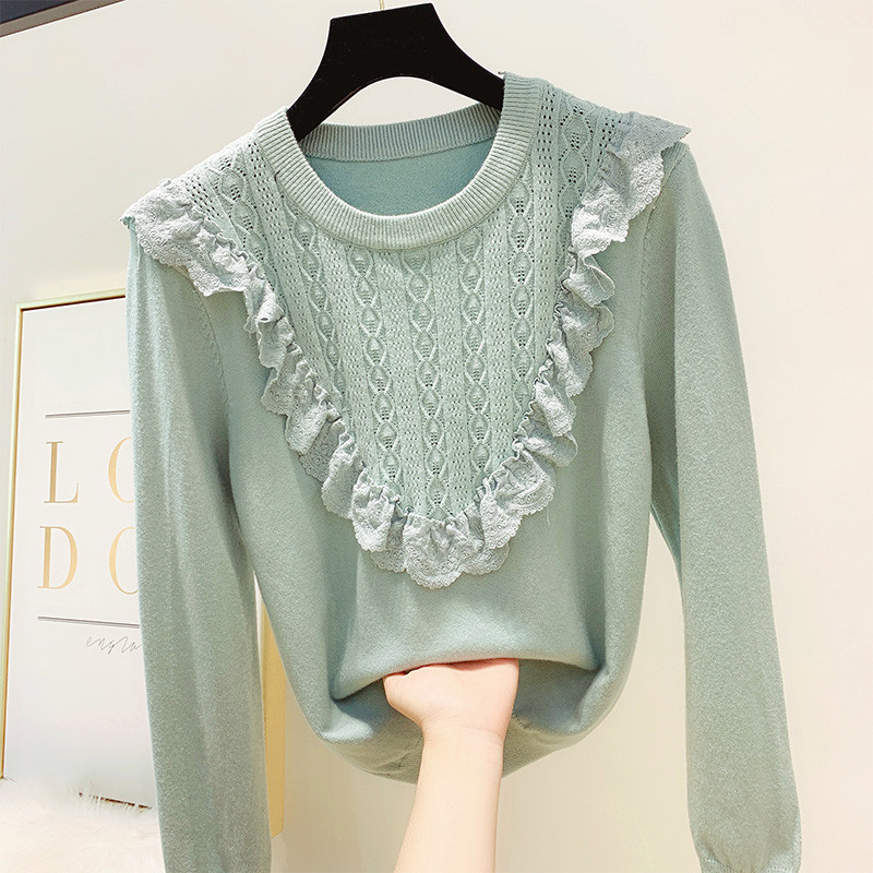 Pulover de dama modern cu decolteu O in mai multe culori