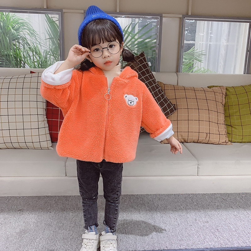 Geaca zilnica pentru copii in doua culori cu element 3D - pentru fete