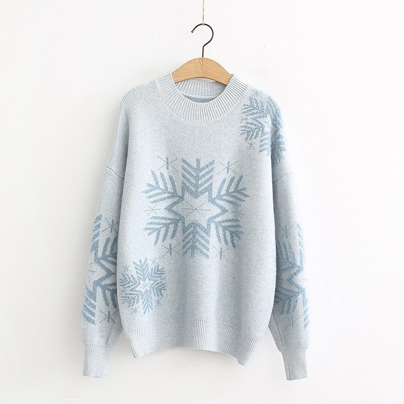 Pulover de dama model nou cu decolteu O in roz si albastru